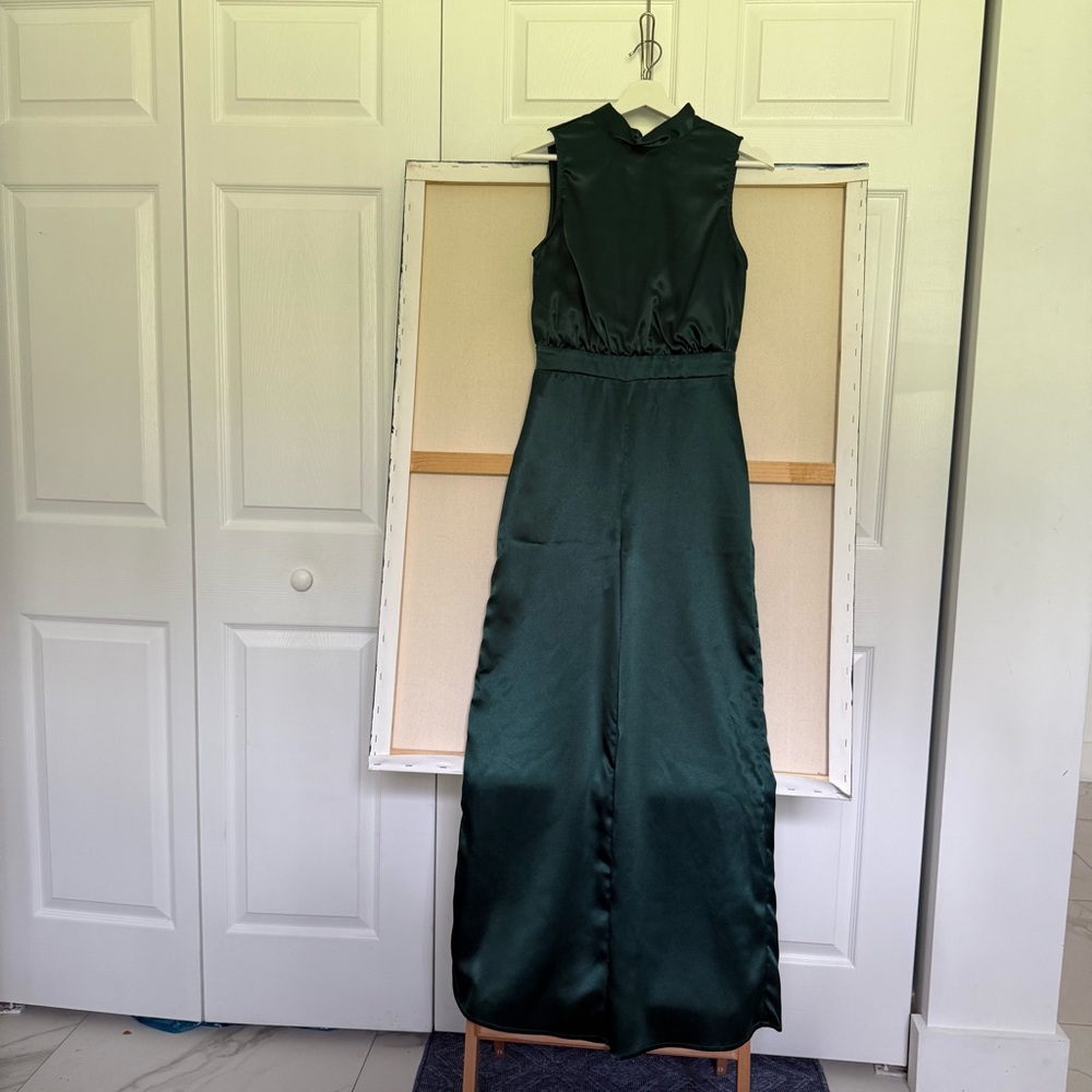 Stylish Dark Green Jumpsuit